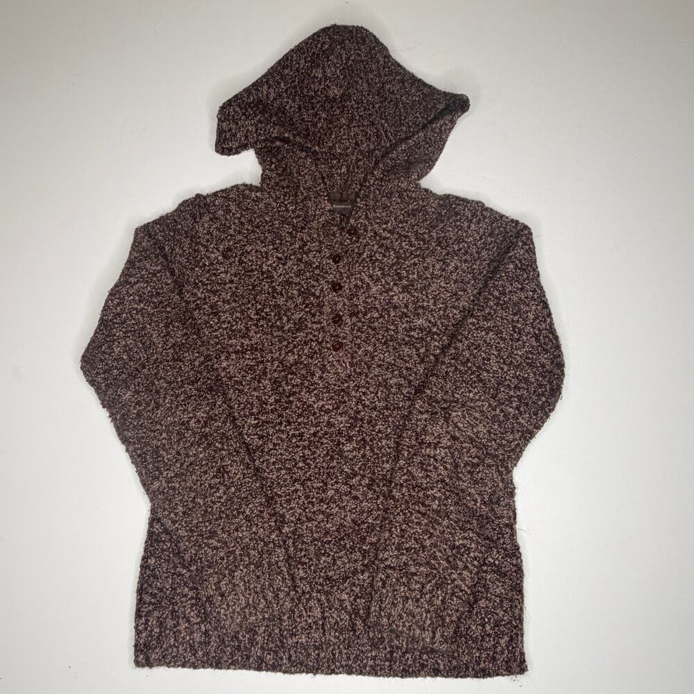 Royal Robbins Women's Brown Henley Hooded Sweater Small